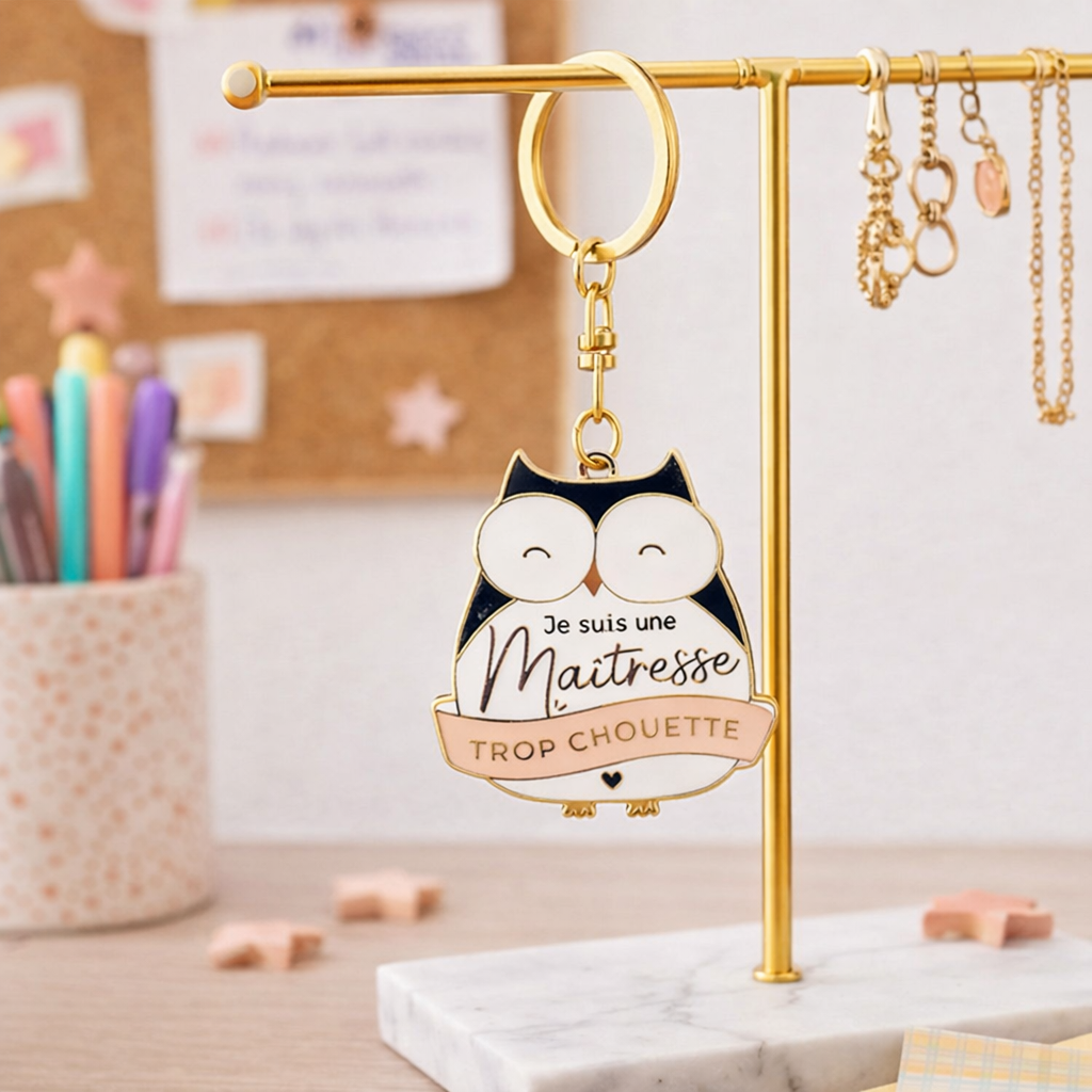 Porte-clés maîtresse – Je suis une maîtresse trop chouette – cadeau maîtresse