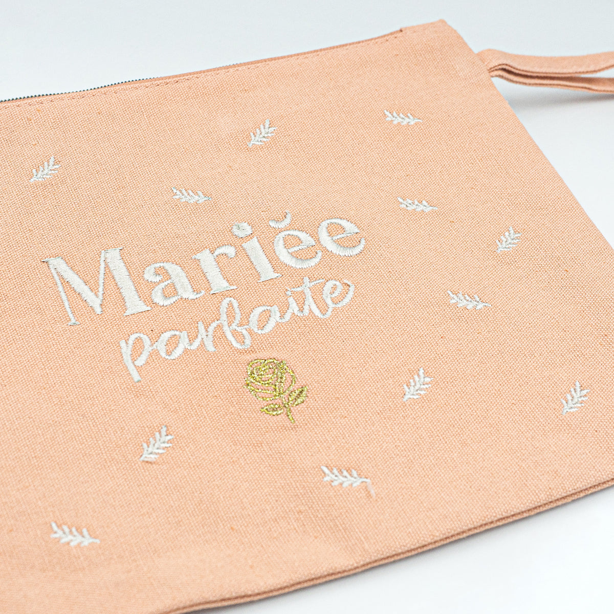 Pochette brodée - Mariée parfaite - Manahia