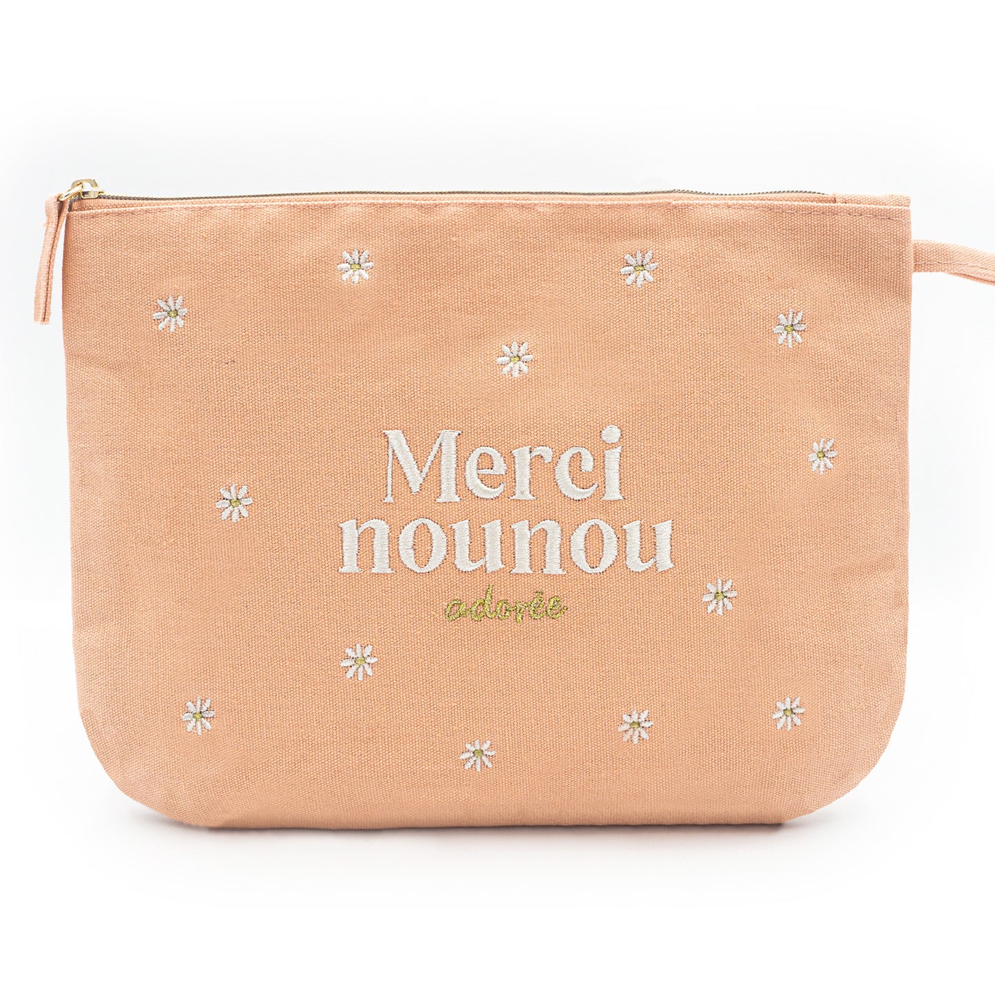 Pochette brodée - Merci nounou adorée