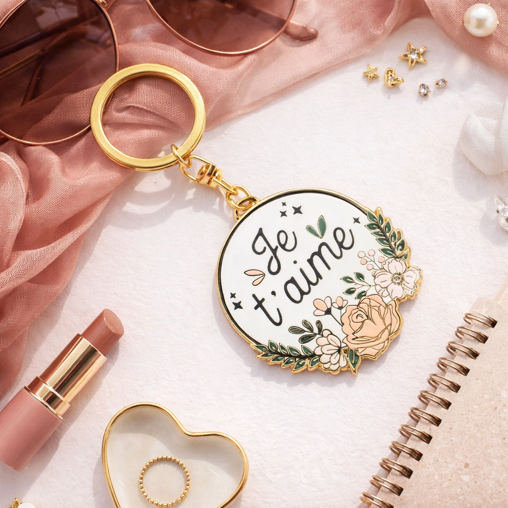 Porte-clés Je t’aime – cadeau Saint-Valentin – cadeau amour