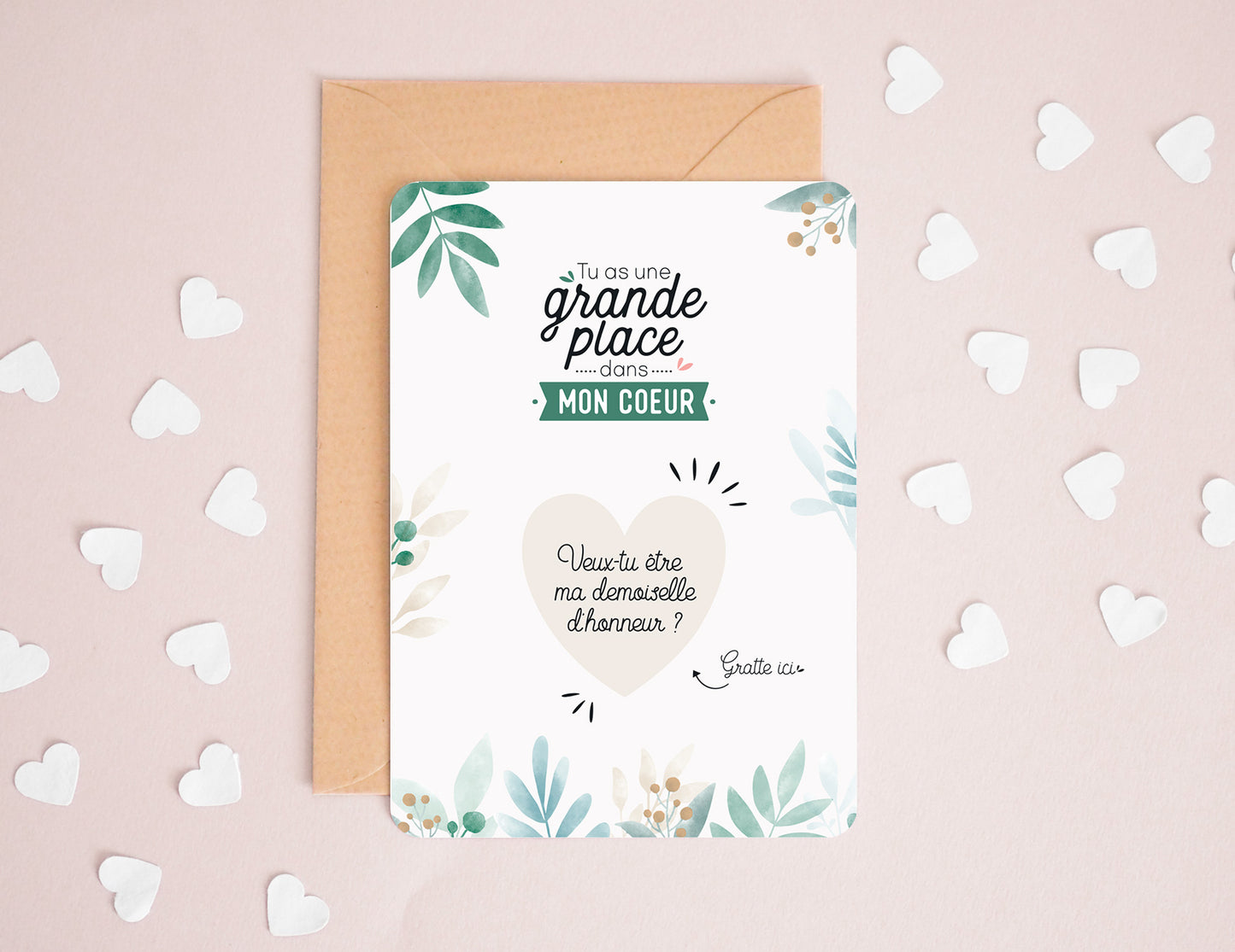 Carte à gratter - Coeur - Veux-tu être ma demoiselle d'honneur ? - Manahia