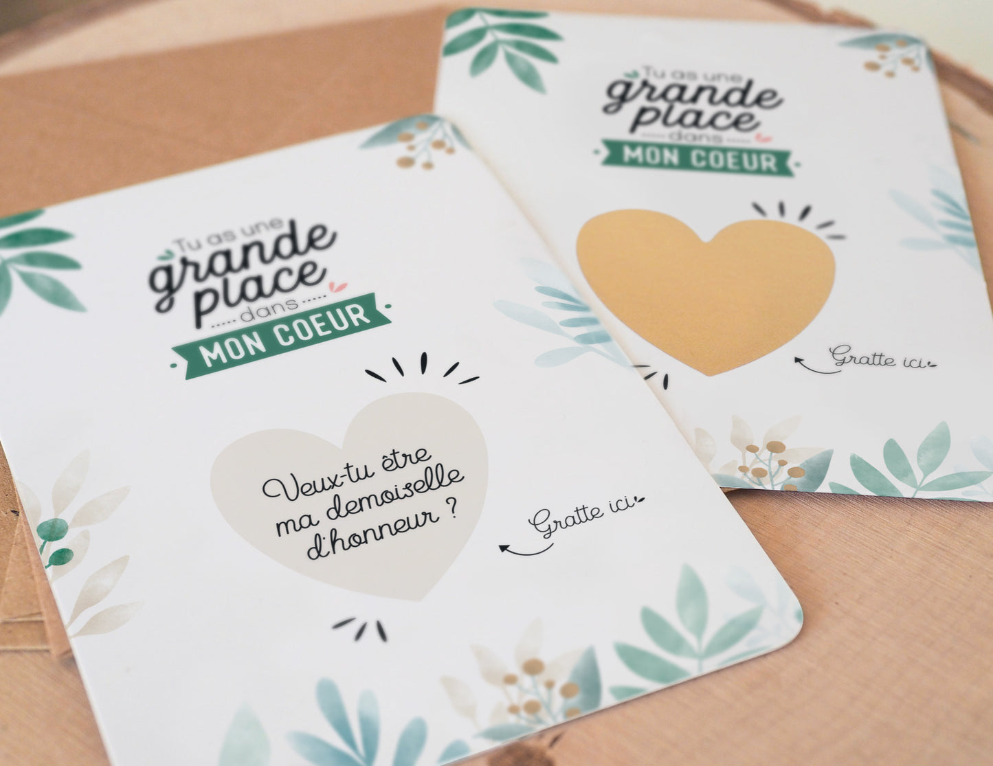 Carte à gratter - Coeur - Veux-tu être ma demoiselle d'honneur ?