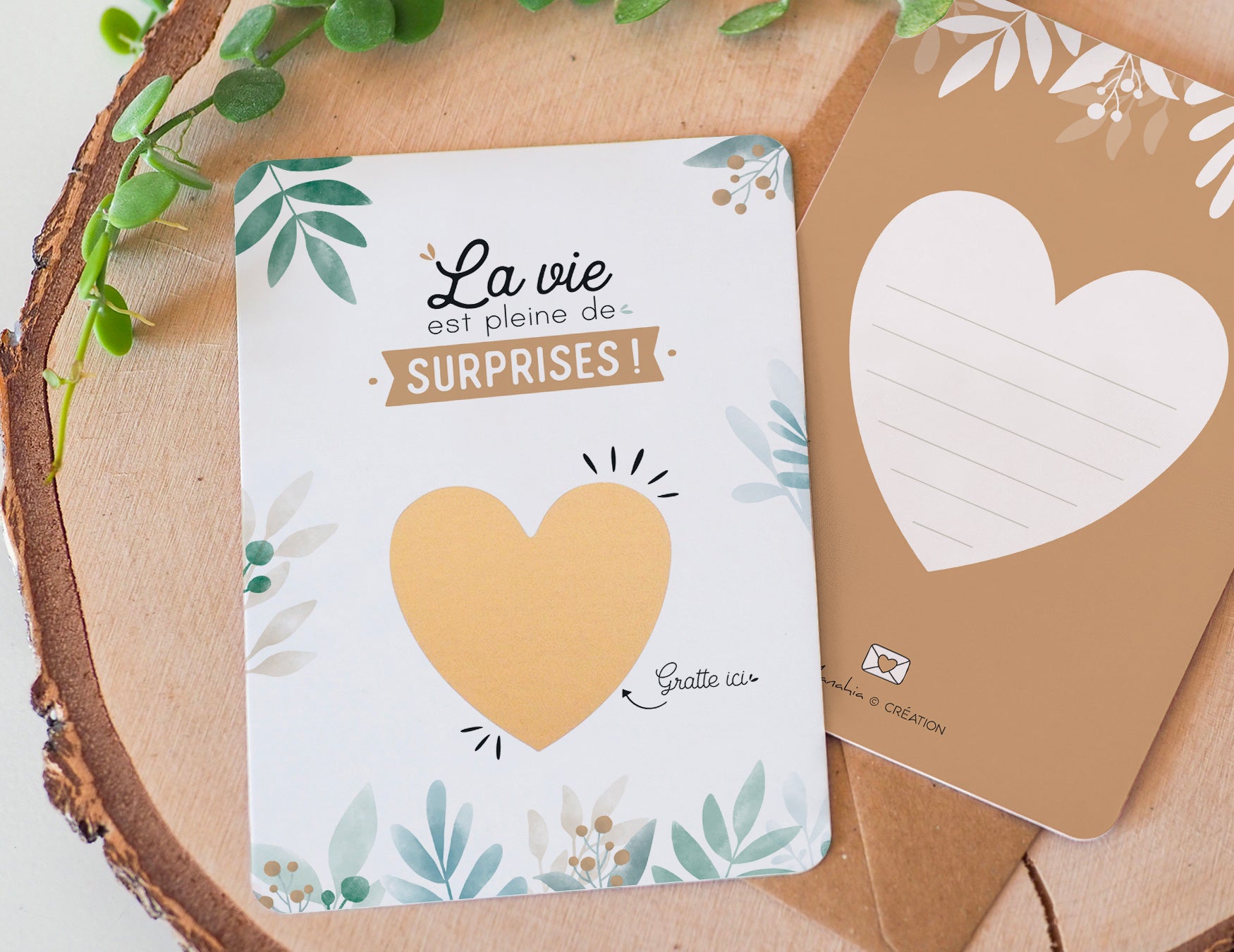 Carte à gratter - Coeur - Vous allez être grands-parents - Manahia