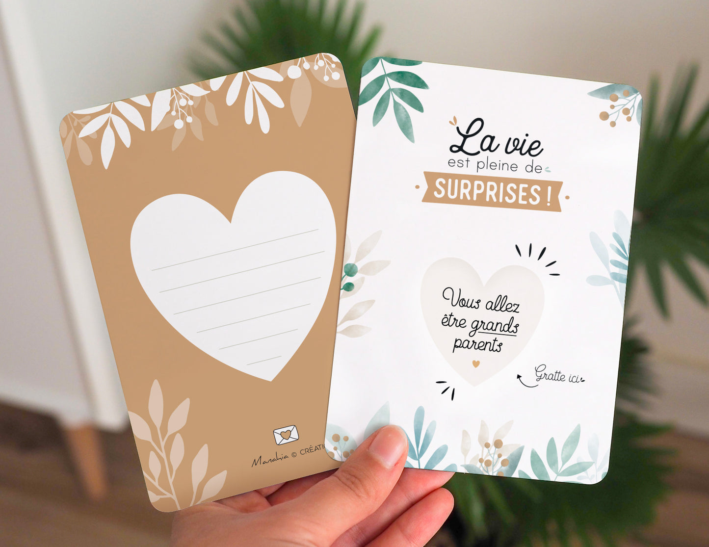 Carte à gratter - Coeur - Vous allez être grands-parents
