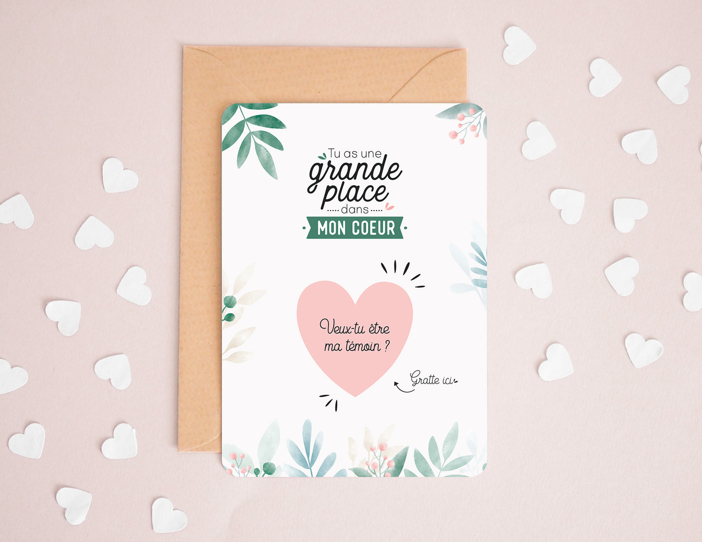 Carte à gratter - Coeur - Veux-tu être ma témoin ? - Manahia