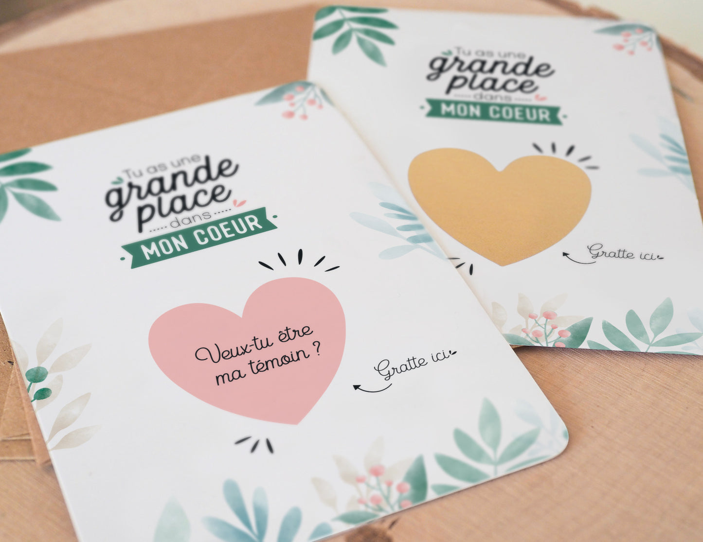 Carte à gratter - Coeur - Veux-tu être ma témoin ?