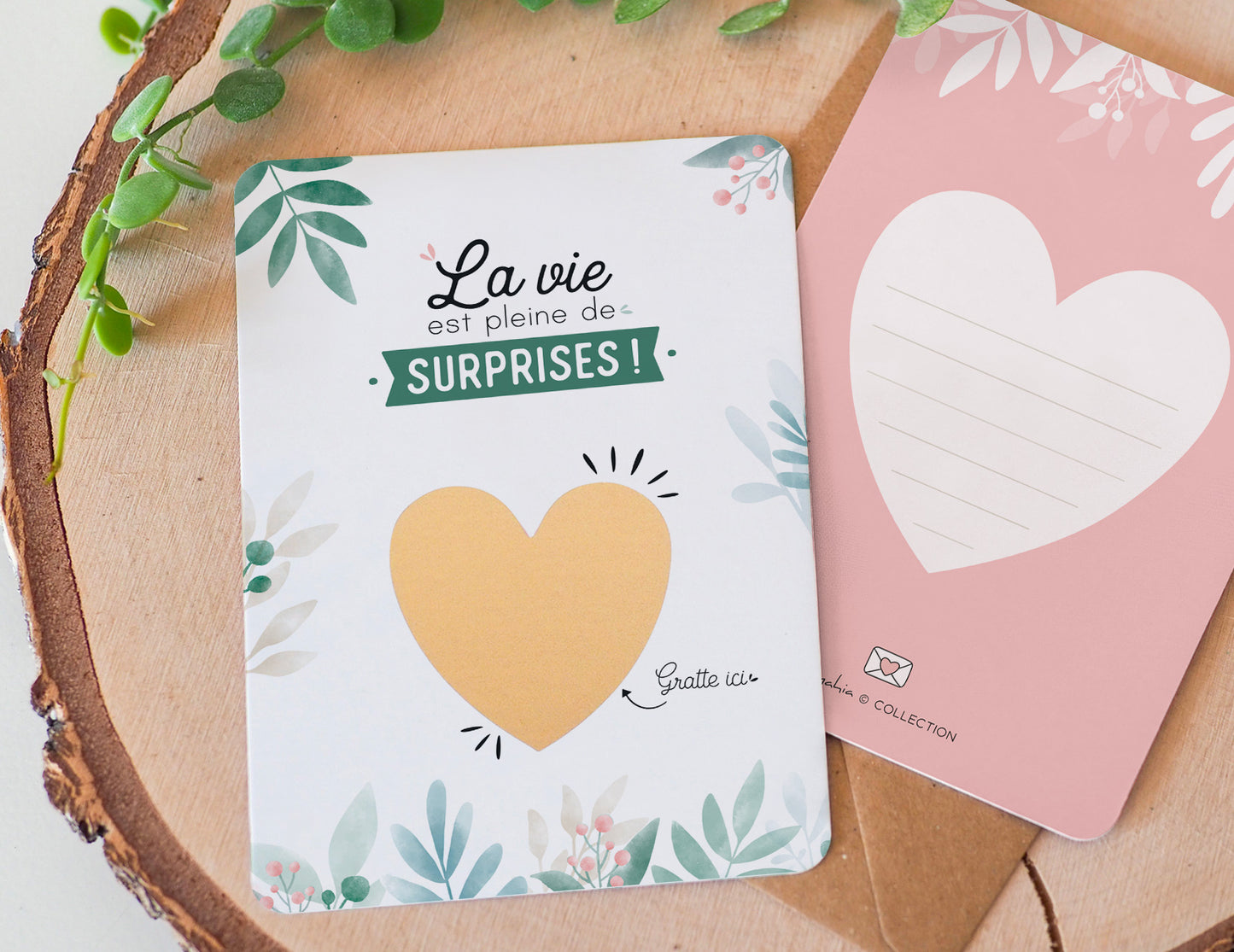 Carte à gratter - Coeur - Tu vas être mamie
