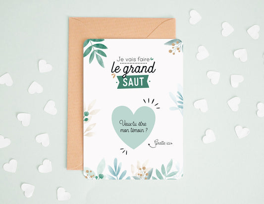 Carte à gratter - Coeur - Veux-tu être mon témoin ? - Manahia