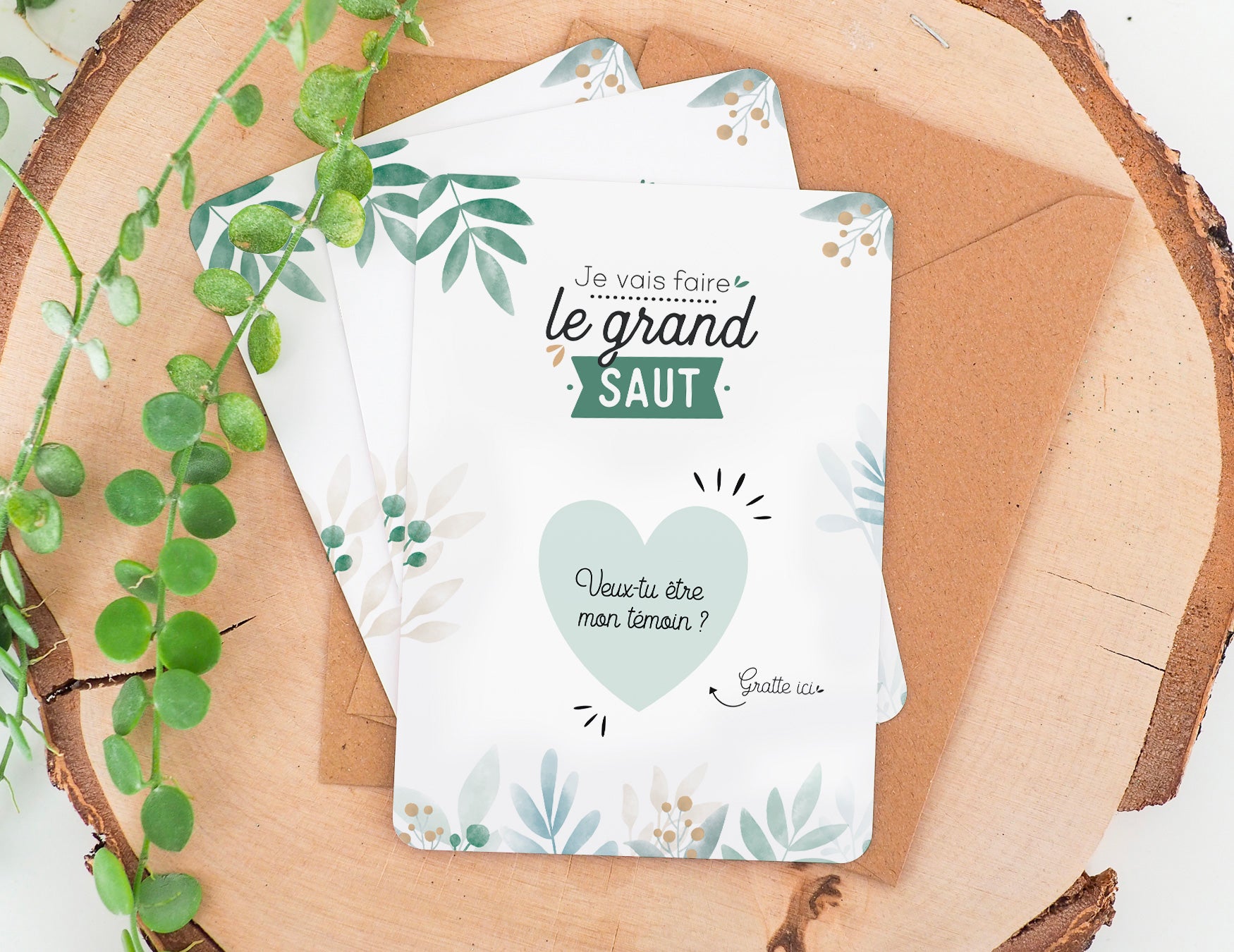 Carte à gratter - Coeur - Veux-tu être mon témoin ? - Manahia