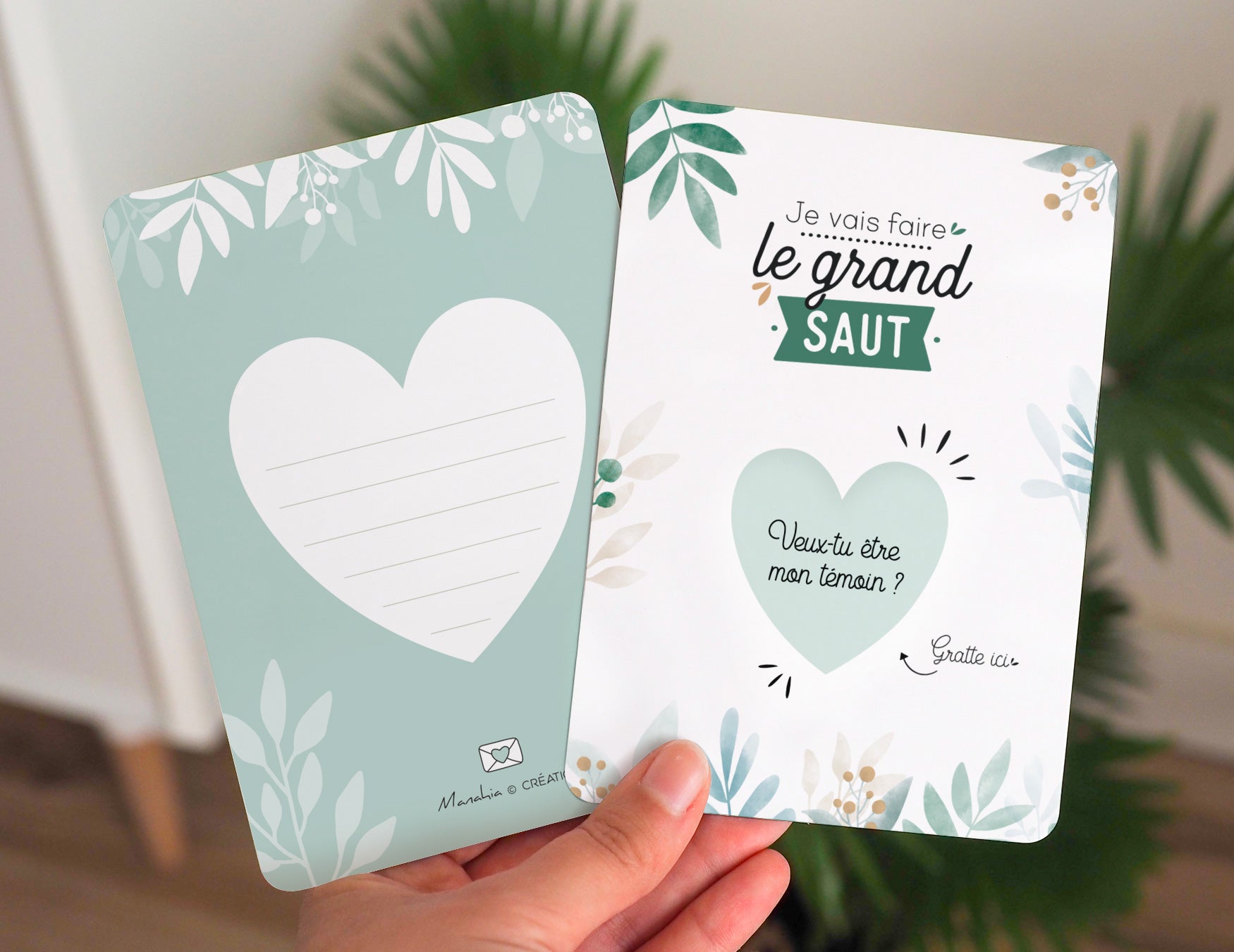 Carte à gratter - Coeur - Veux-tu être mon témoin ? - Manahia