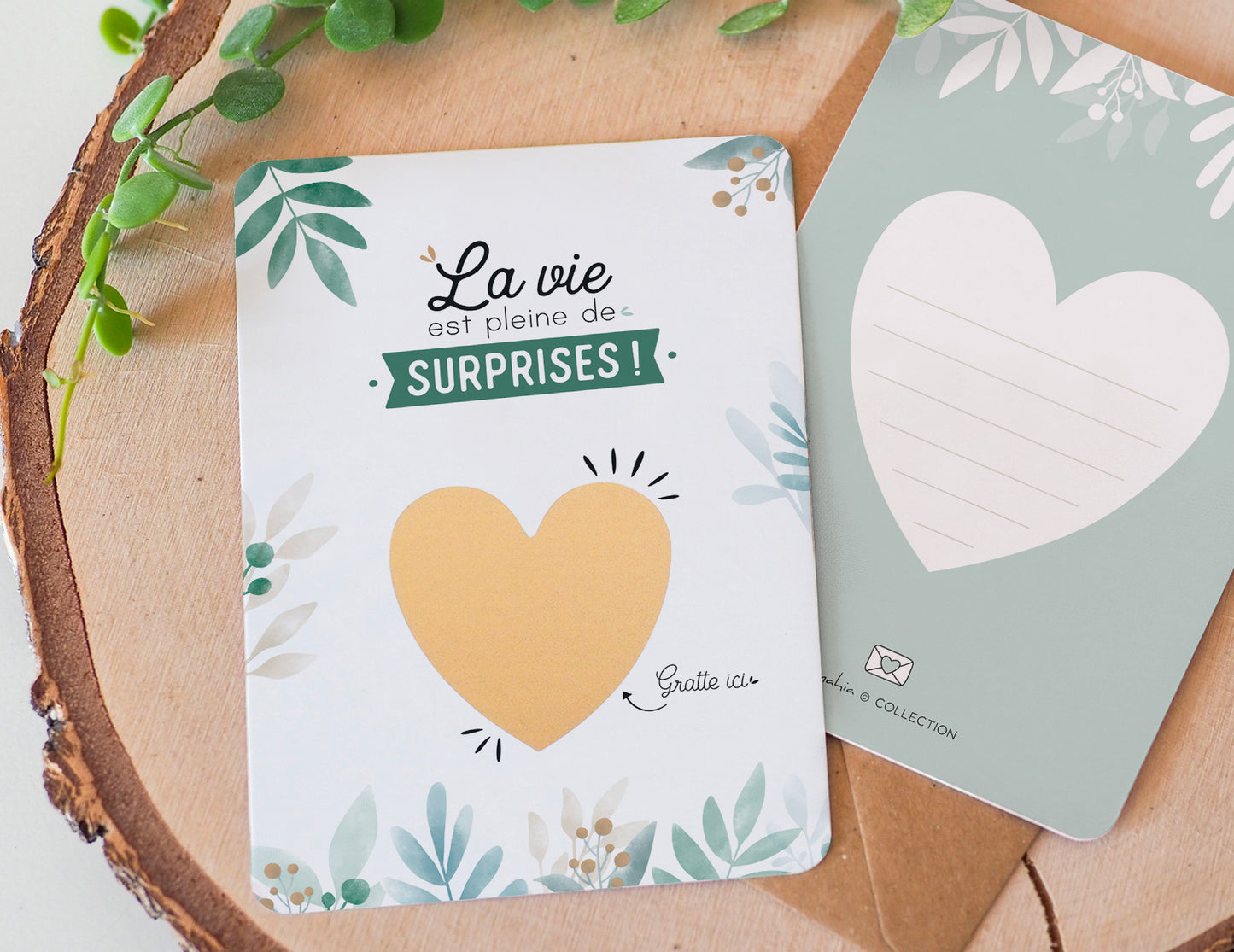 Carte à gratter - Coeur - Tu vas être tonton