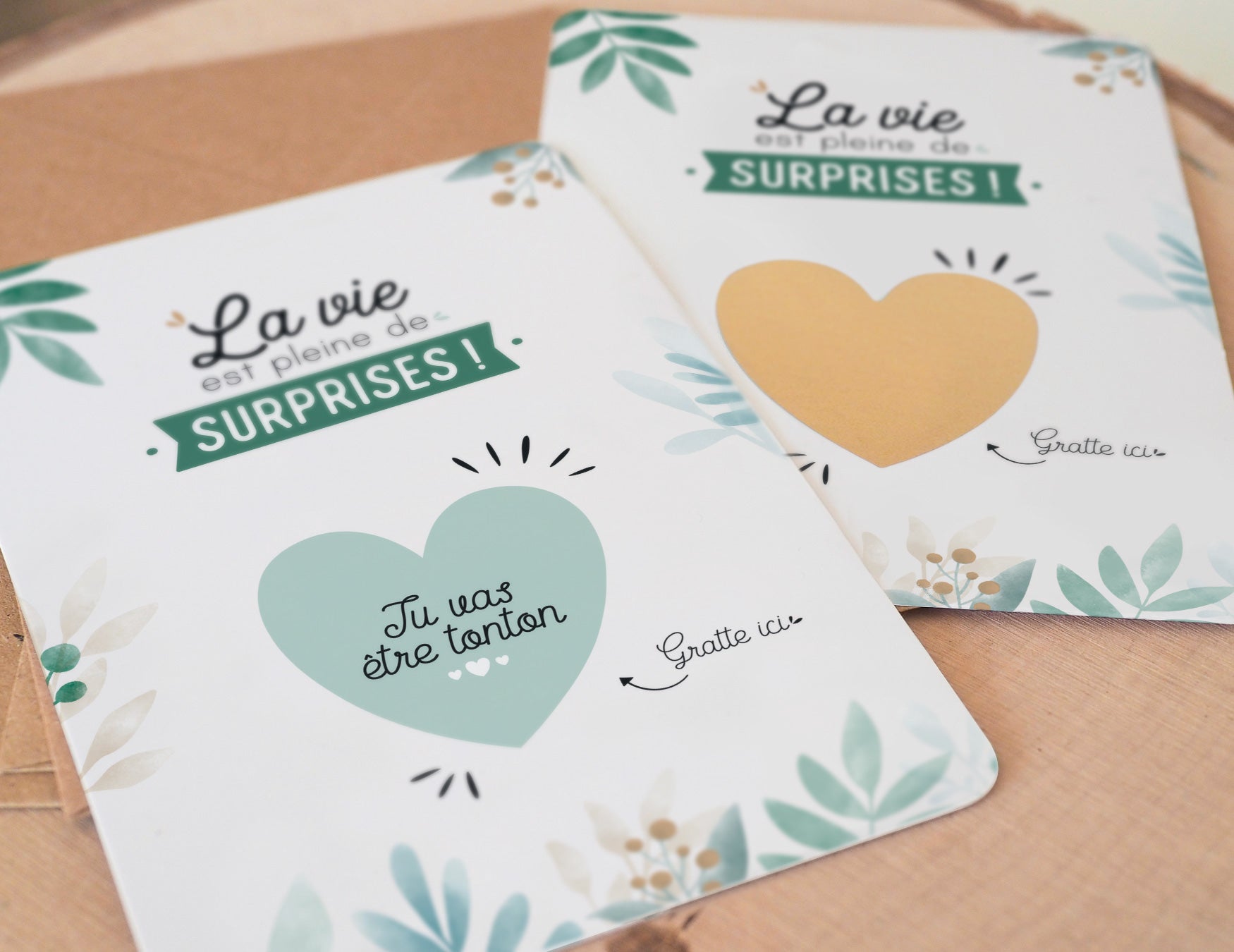 Carte à gratter - Coeur - Tu vas être tonton - Manahia