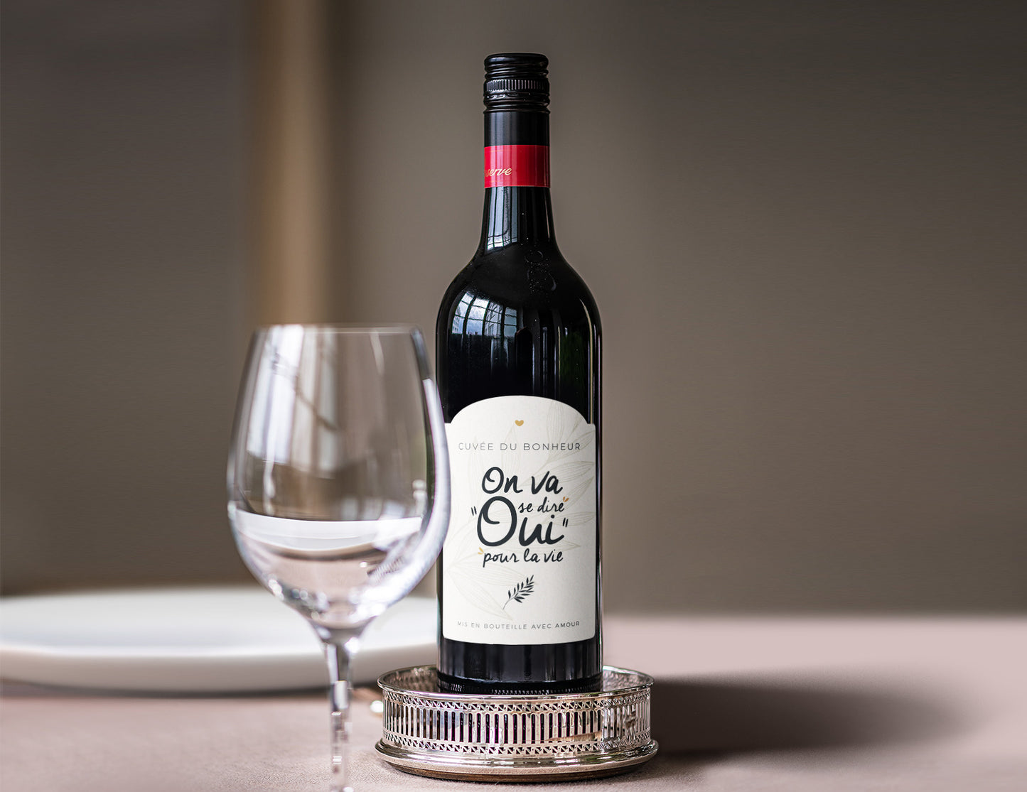 Etiquette bouteille - On va se dire oui pour la vie