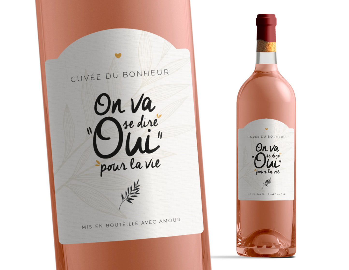 Etiquette bouteille - On va se dire oui pour la vie - Manahia