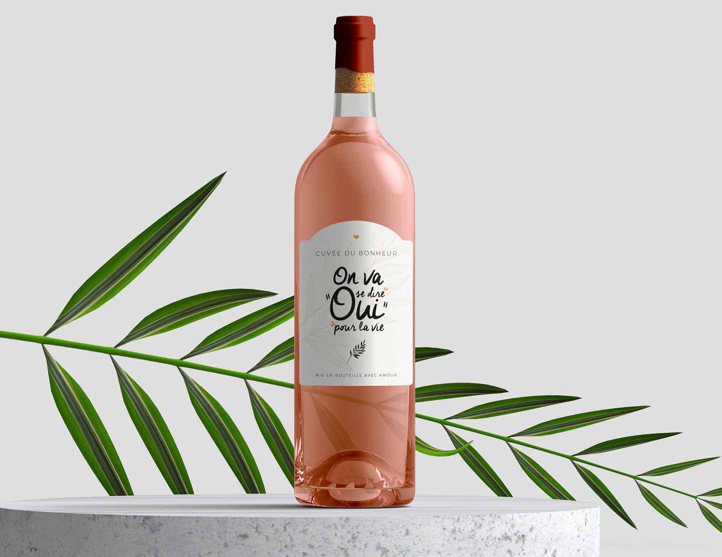 Etiquette bouteille - On va se dire oui pour la vie