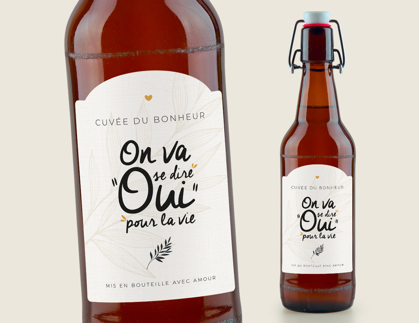 Etiquette bouteille - On va se dire oui pour la vie
