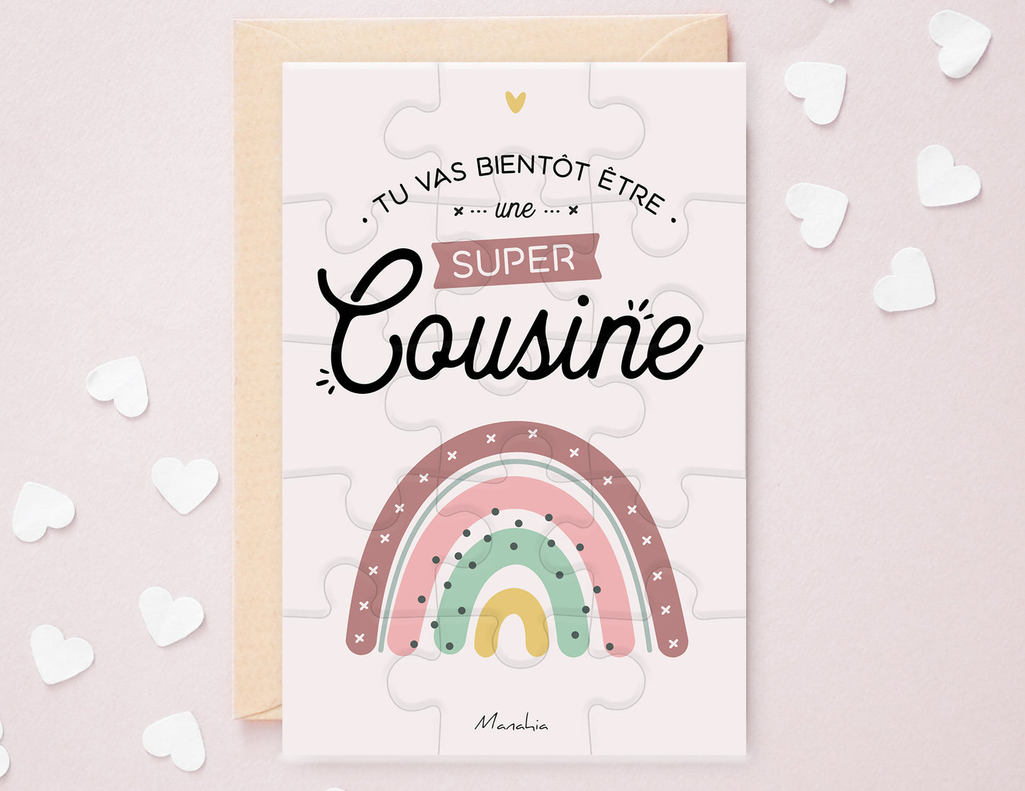 Puzzle cousine - Tu vas bientôt être une super cousine - Manahia