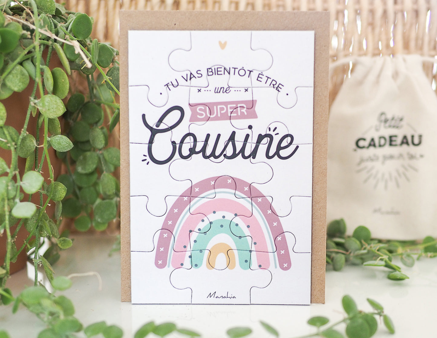 Puzzle cousine - Tu vas bientôt être une super cousine
