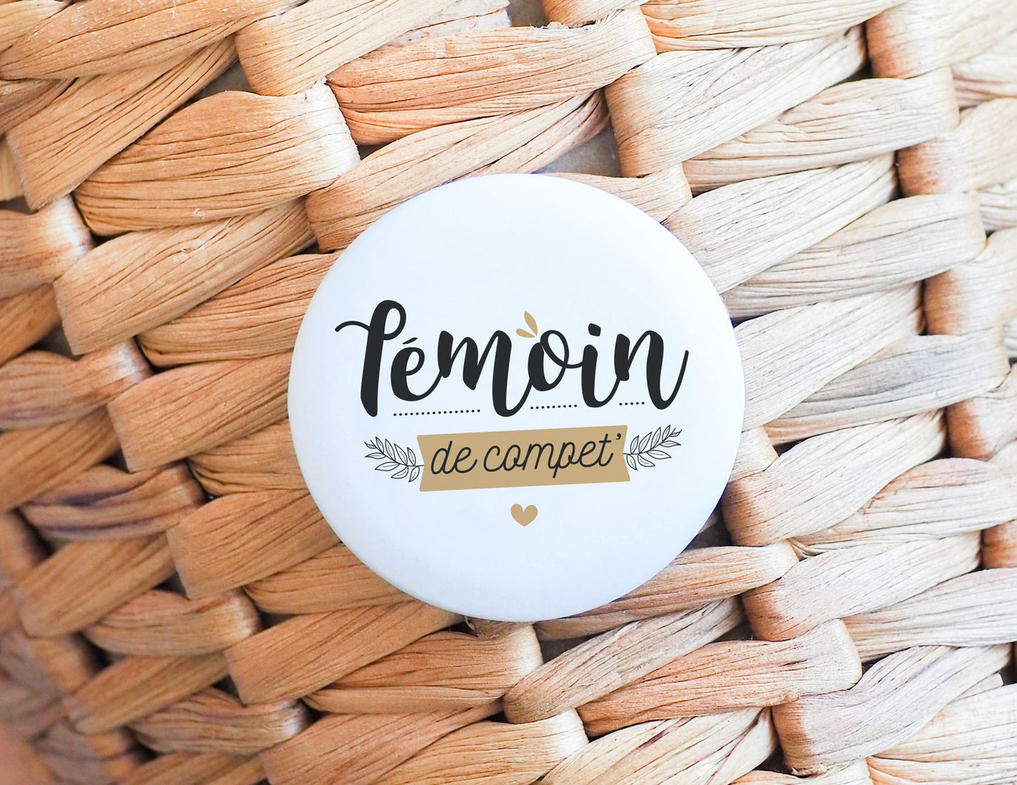 Badge - Témoin de compet' - Doré - Manahia