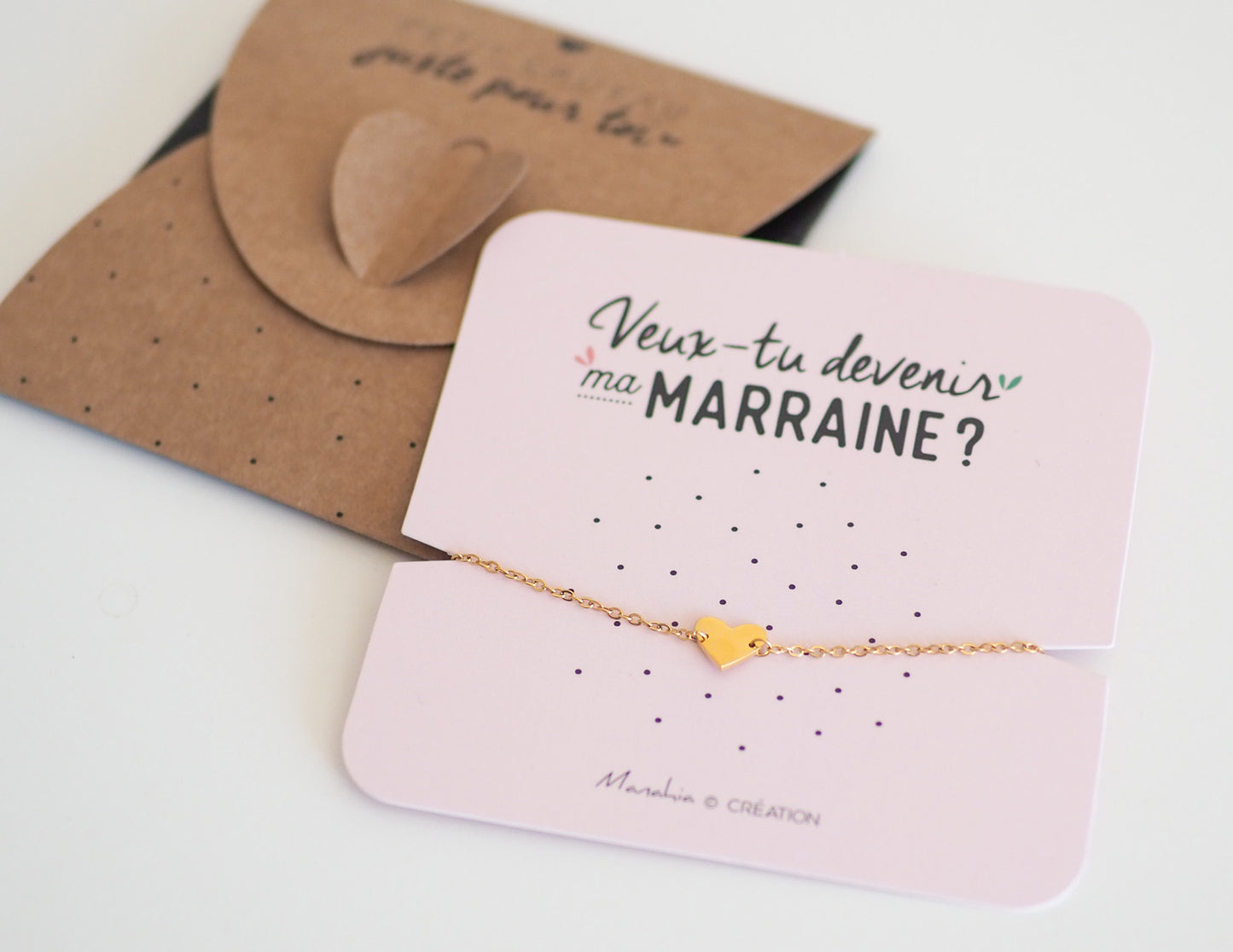 Bracelet marraine - Coeur