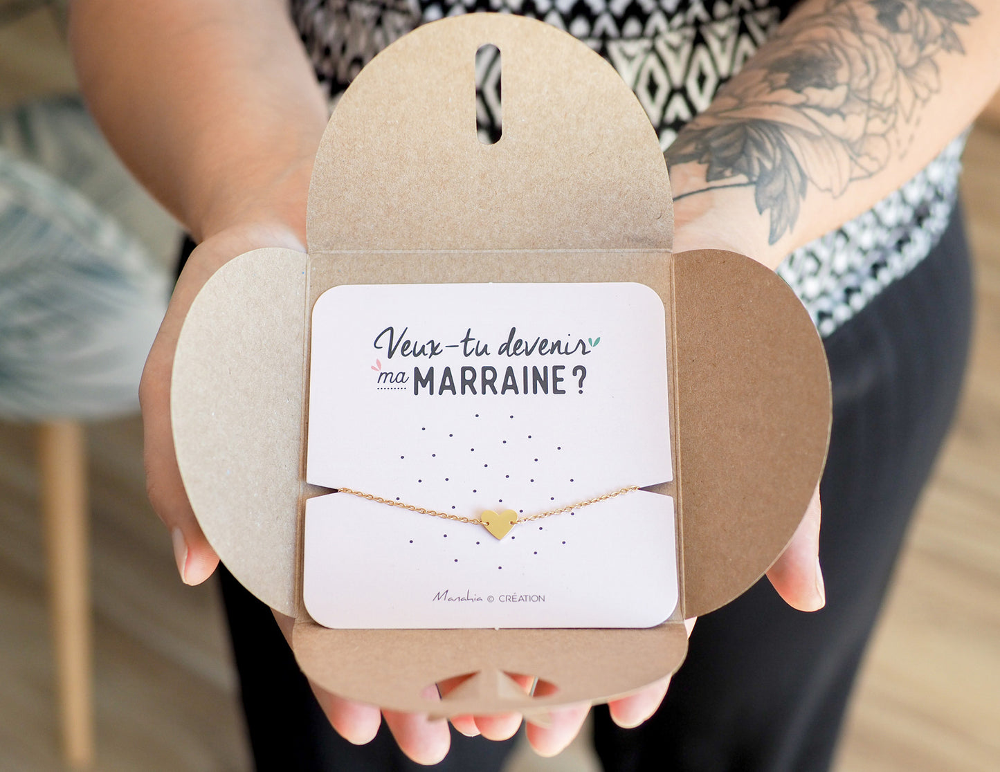 Bracelet marraine - Coeur