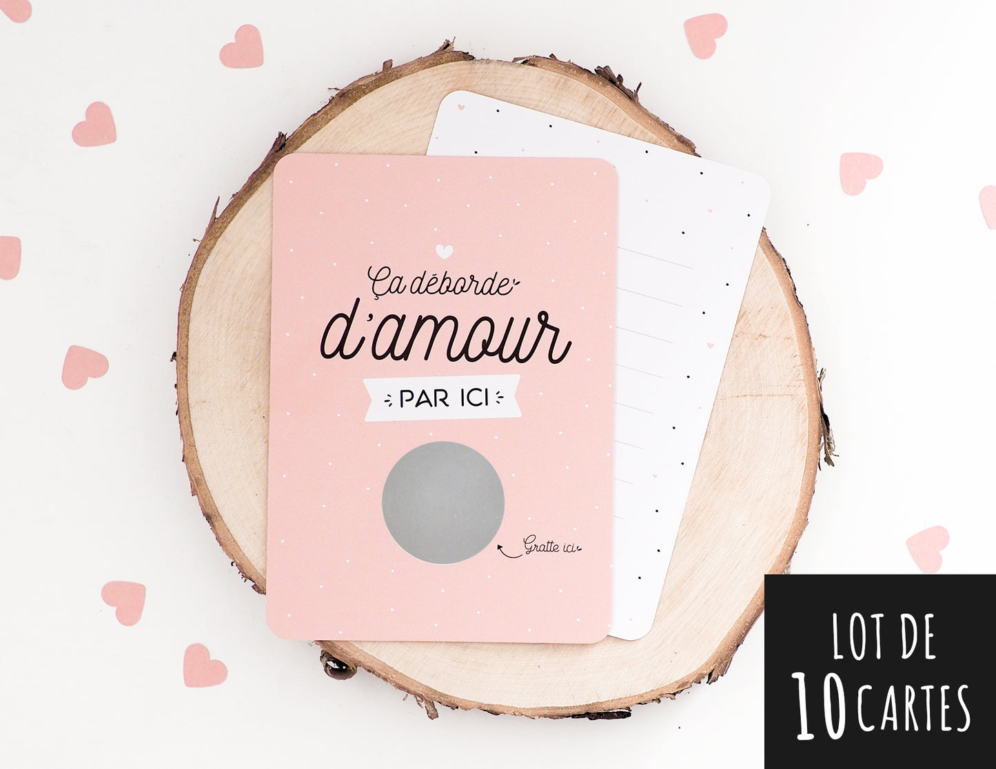 Lot de 10 cartes à gratter - On va se marier