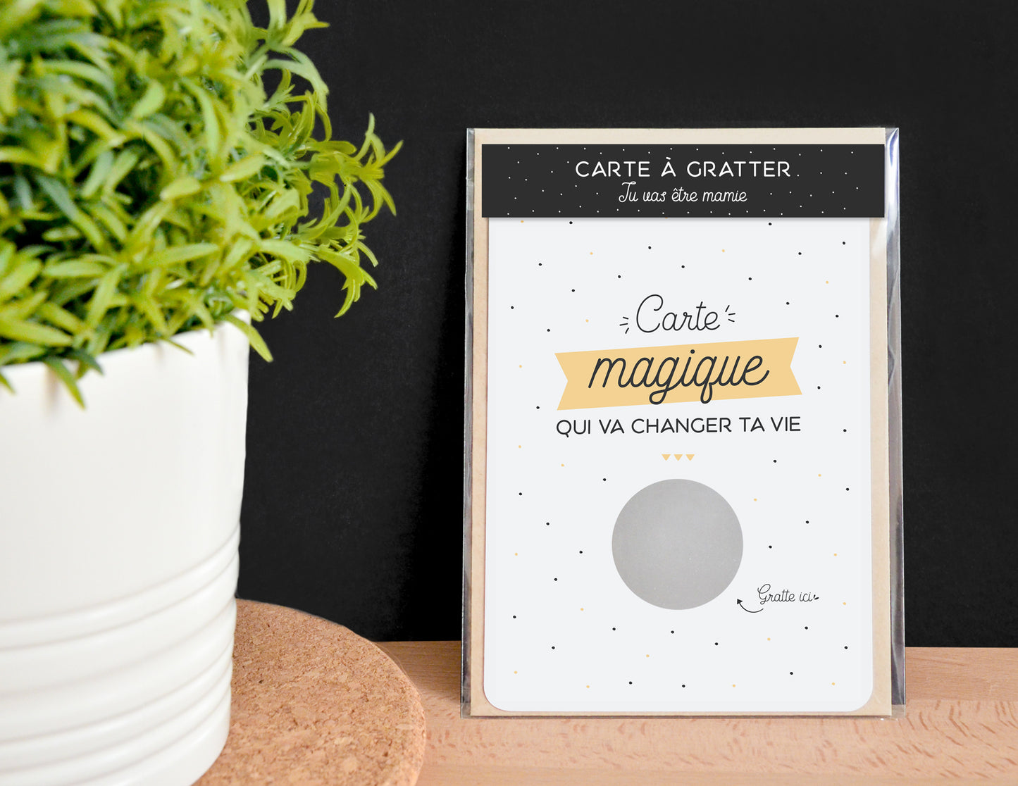 Carte à gratter mamie - Tu vas être mamie