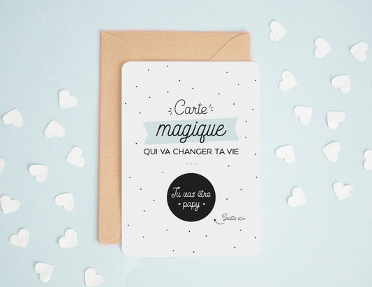 Carte à gratter papy - Tu vas être papy - Manahia