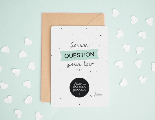 Carte à gratter parrain - Veux-tu être mon parrain ? - Manahia
