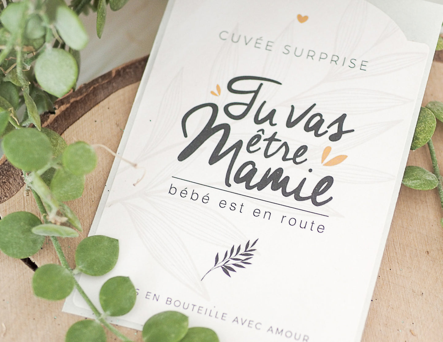 Etiquette bouteille mamie - Tu vas être mamie - Manahia