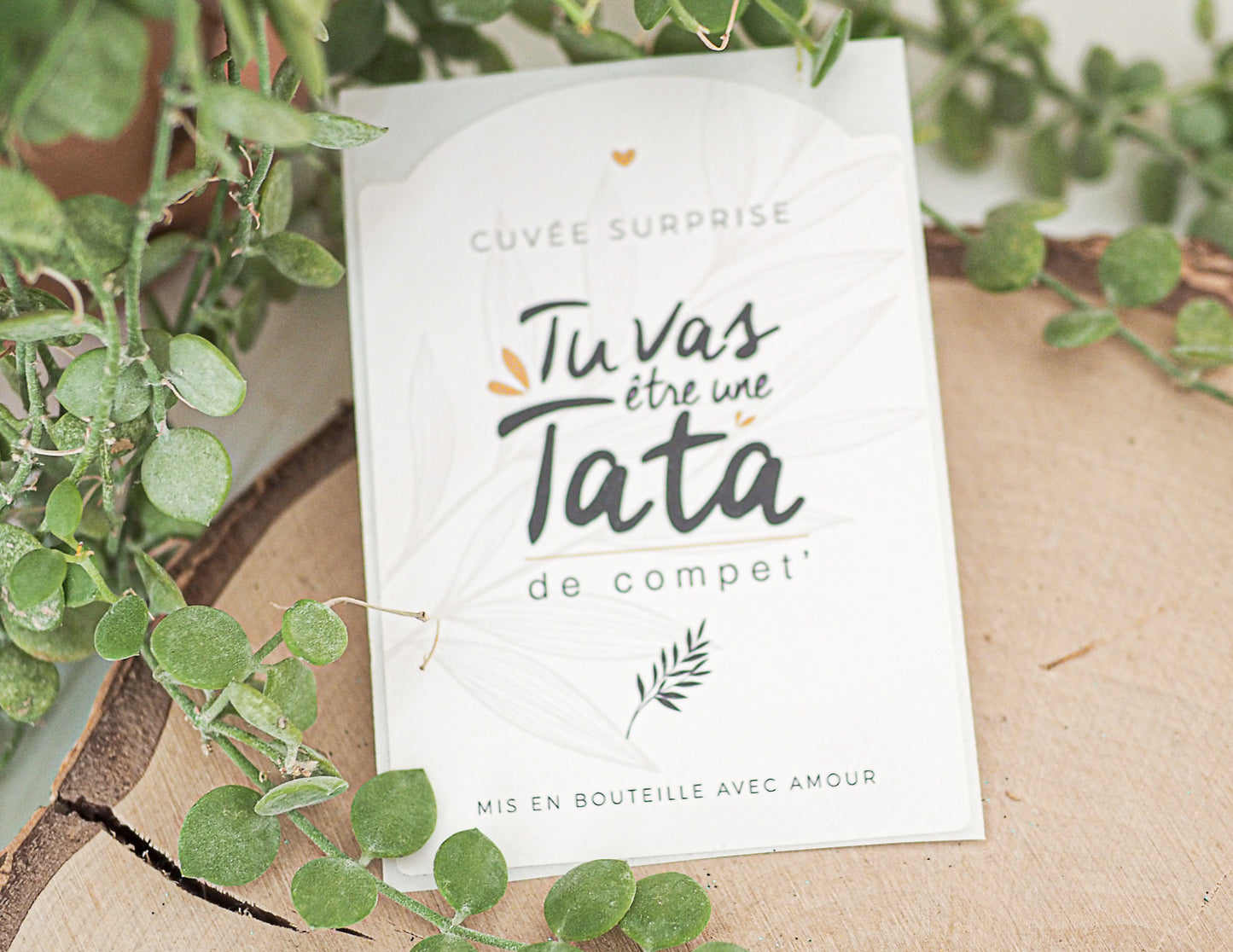 Etiquette bouteille tata - Tu vas être une tata de compet' - Manahia