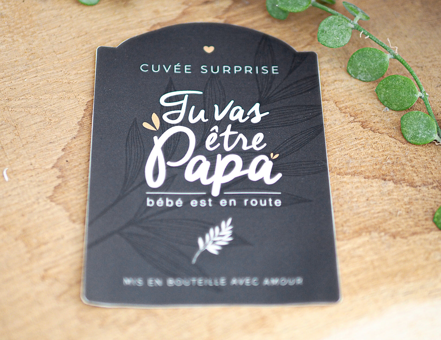 Etiquette bouteille papa - Tu vas être papa - Manahia