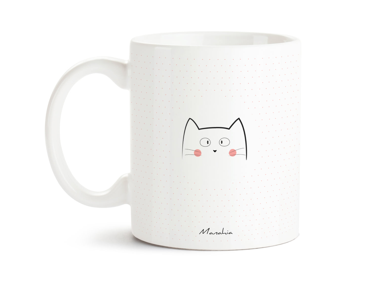 Mug - Bonjour mon petit chat - Rose