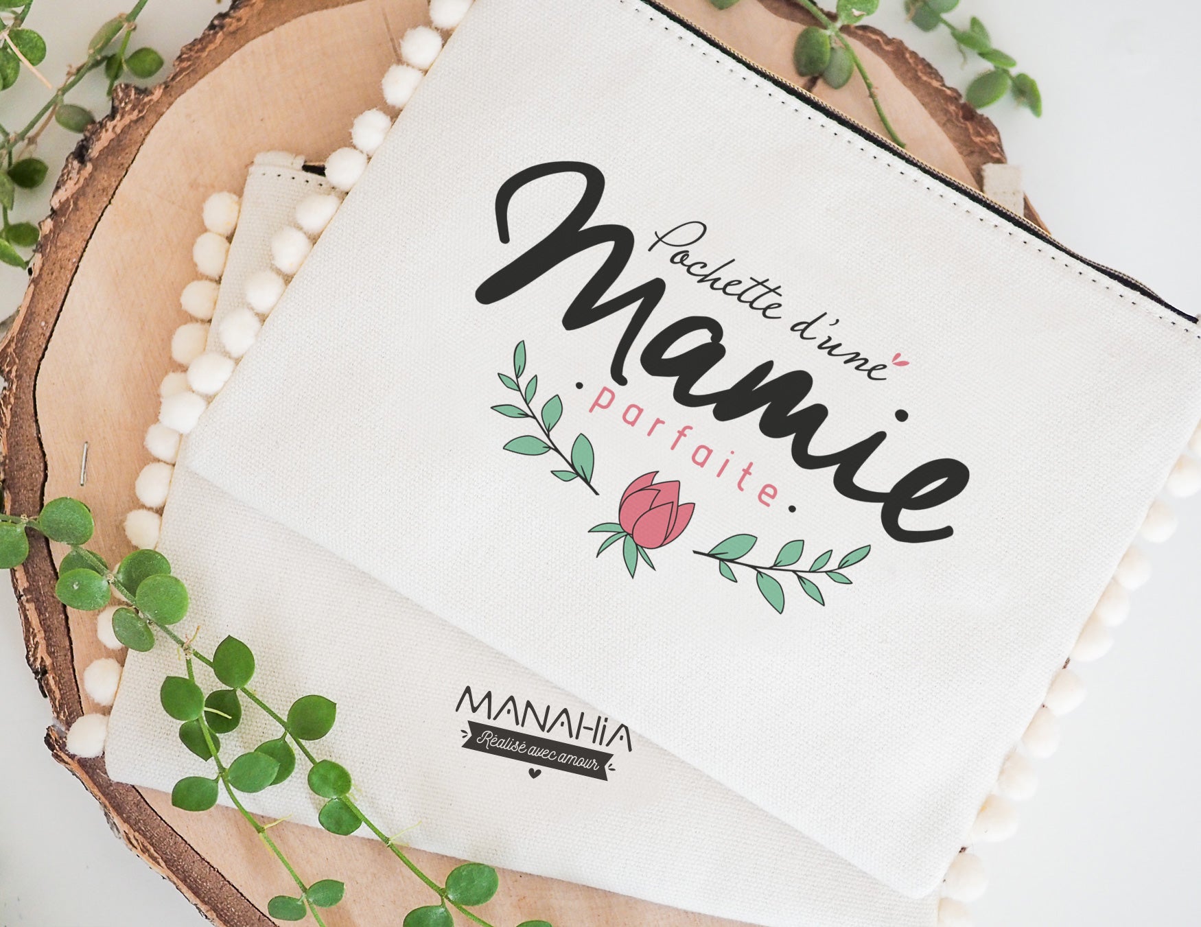 Pochette - pompon - Pochette - d'une mamie parfaite - Manahia