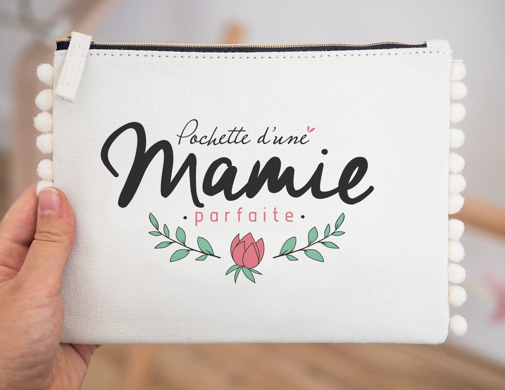 Pochette - pompon - Pochette - d'une mamie parfaite - Manahia