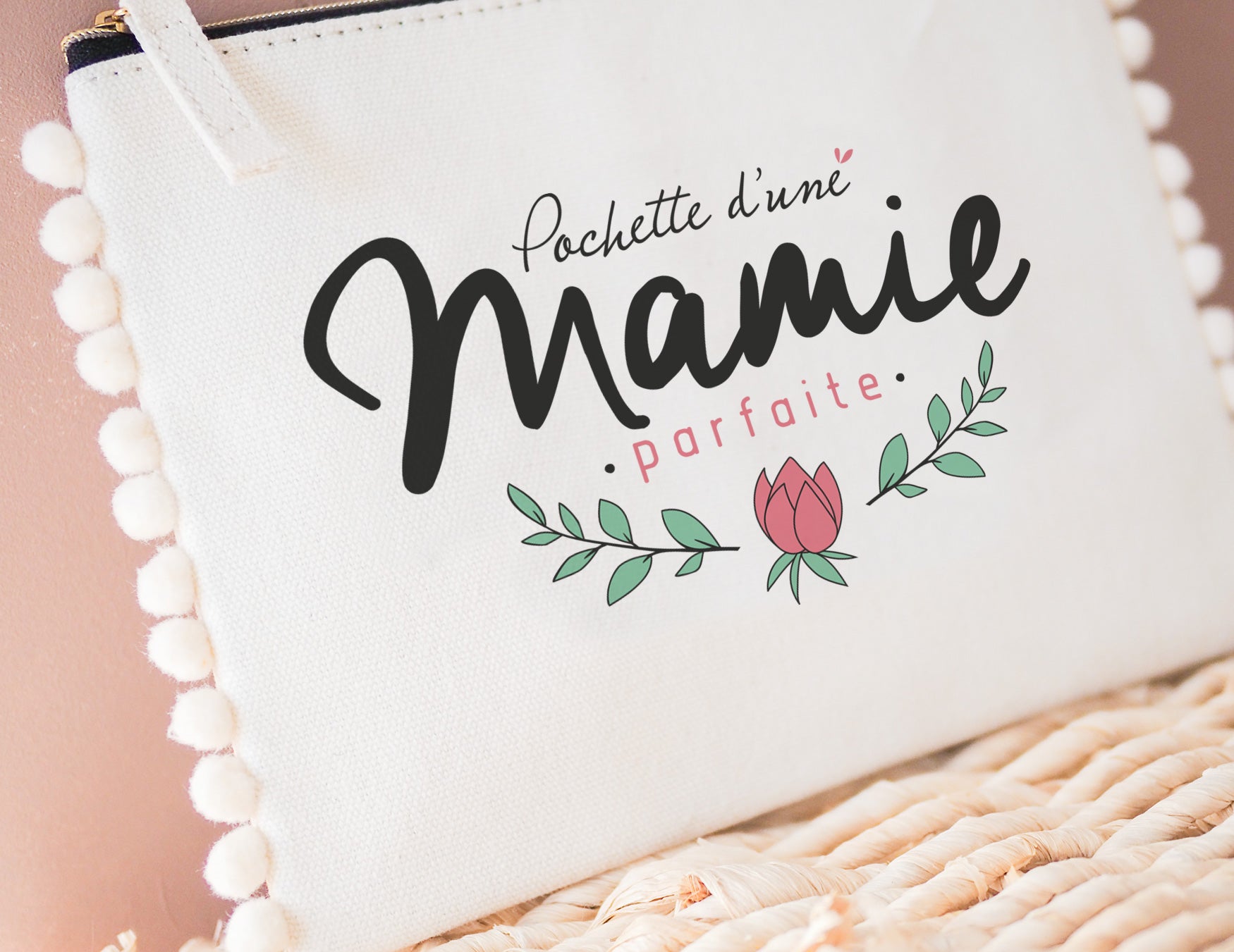 Pochette - pompon - Pochette - d'une mamie parfaite - Manahia