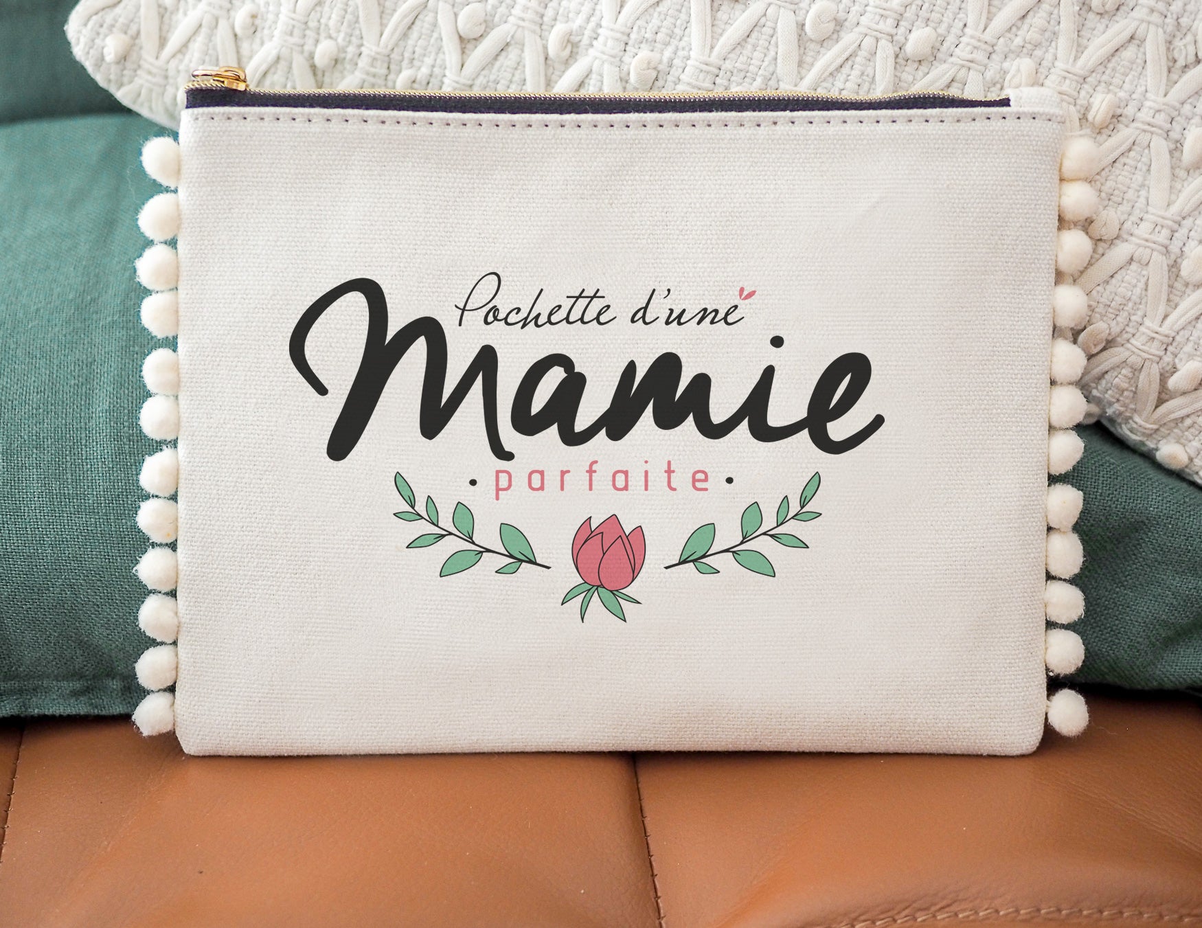 Pochette - pompon - Pochette - d'une mamie parfaite - Manahia