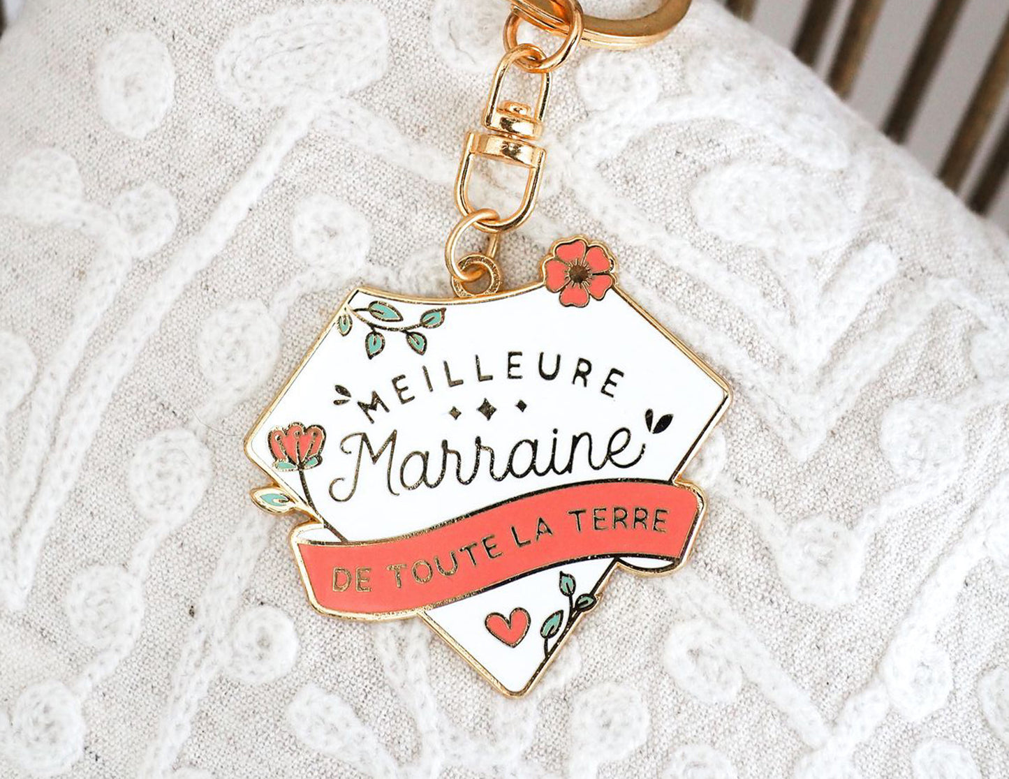 Porte-clés - Meilleure marraine de toute la terre - Manahia