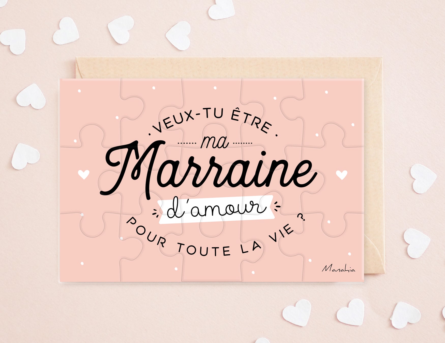 Puzzle marraine - Veux-tu être ma marraine d’amour pour toute la vie ? - Manahia