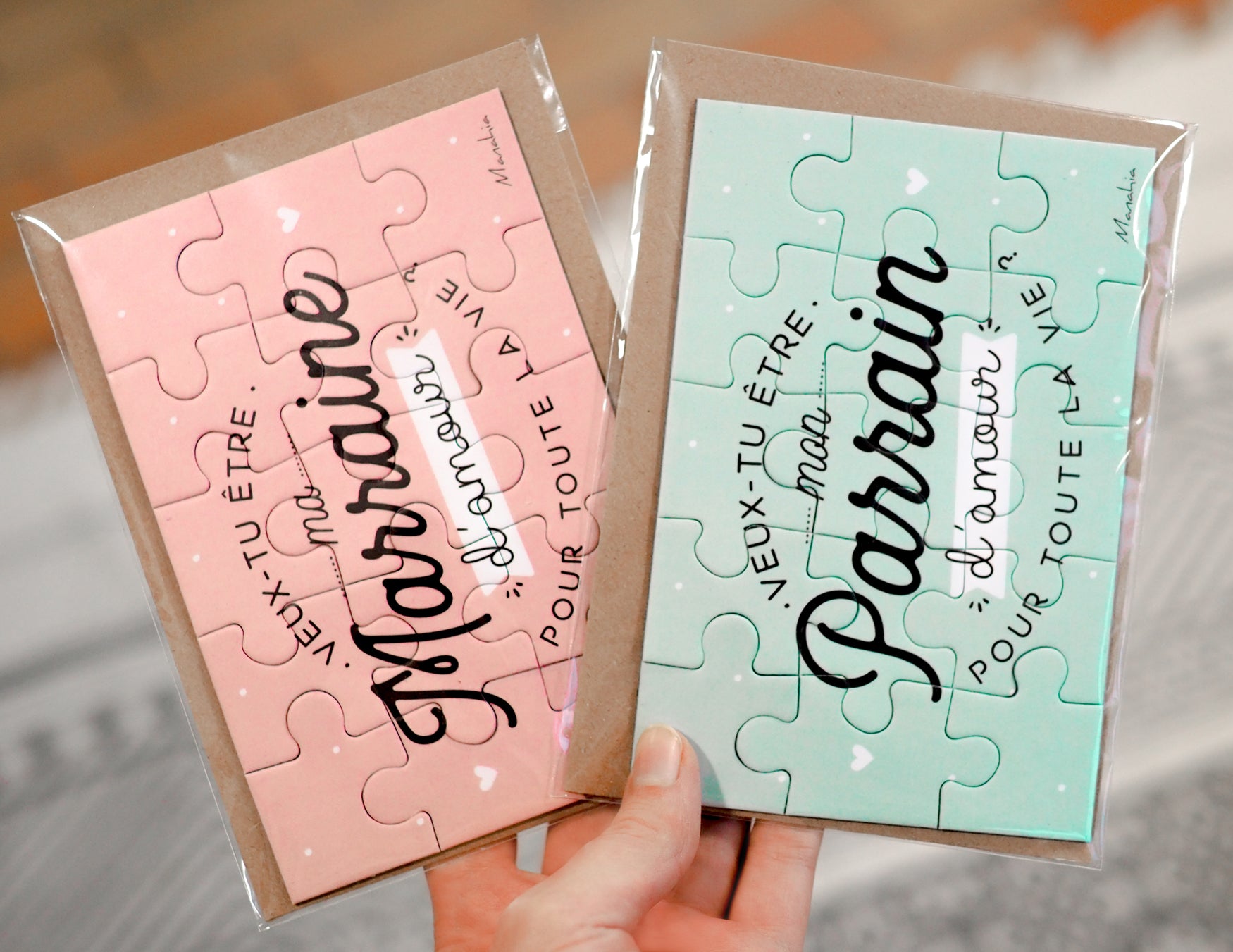Puzzle marraine - Veux-tu être ma marraine d’amour pour toute la vie ? - Manahia
