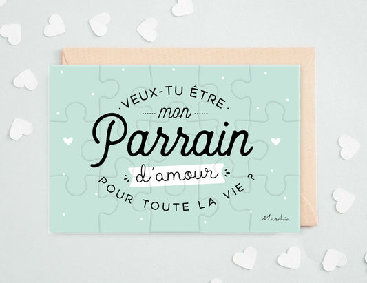 Puzzle parrain - Veux-tu être mon parrain d’amour pour toute la vie ? - Manahia