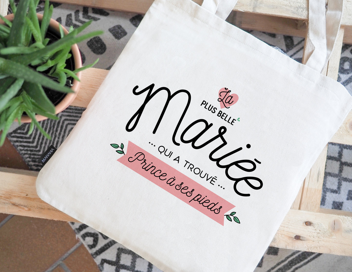 Totebag - La plus belle mariée qui a trouvé prince à ses pieds - Manahia