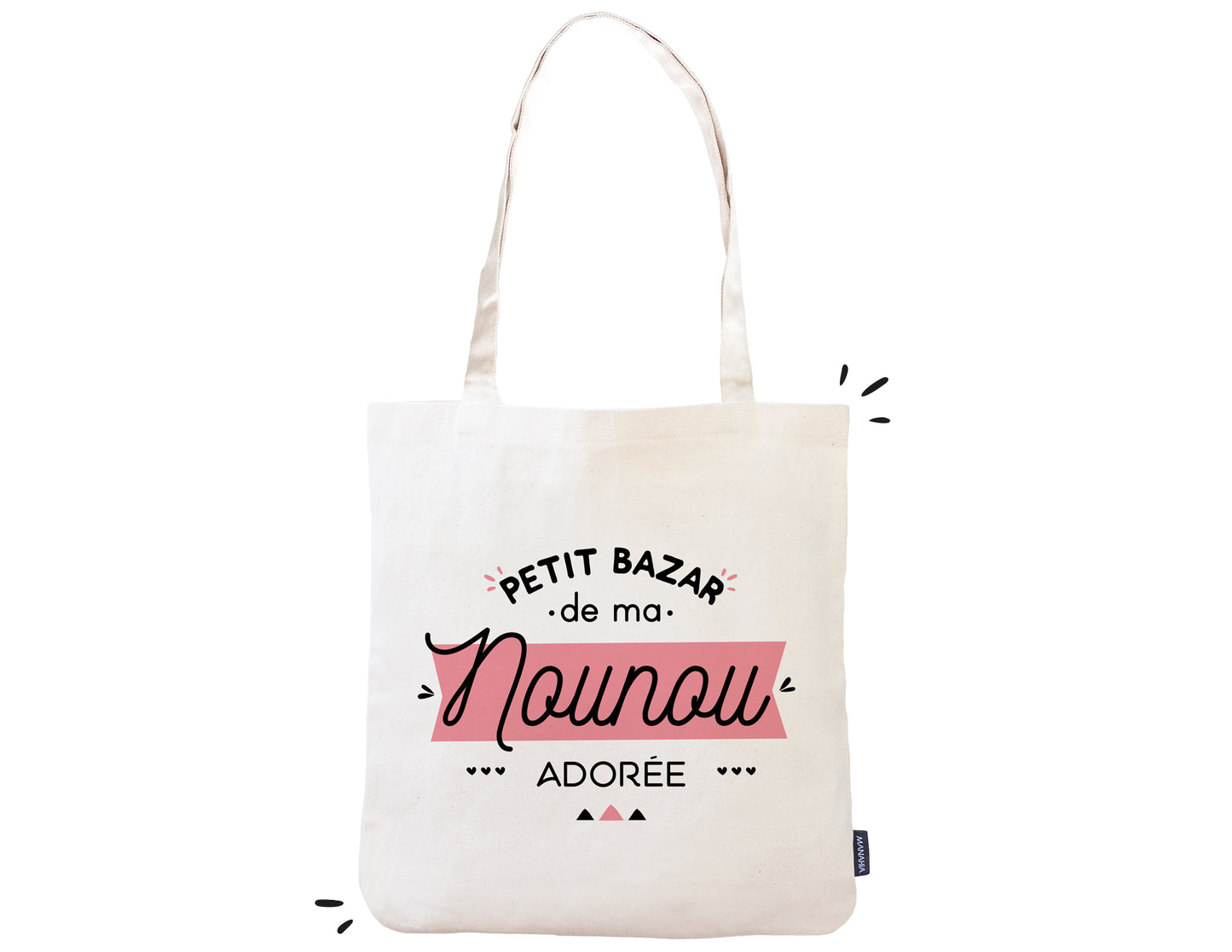 Totebag - Petit bazar de ma nounou adorée - Manahia