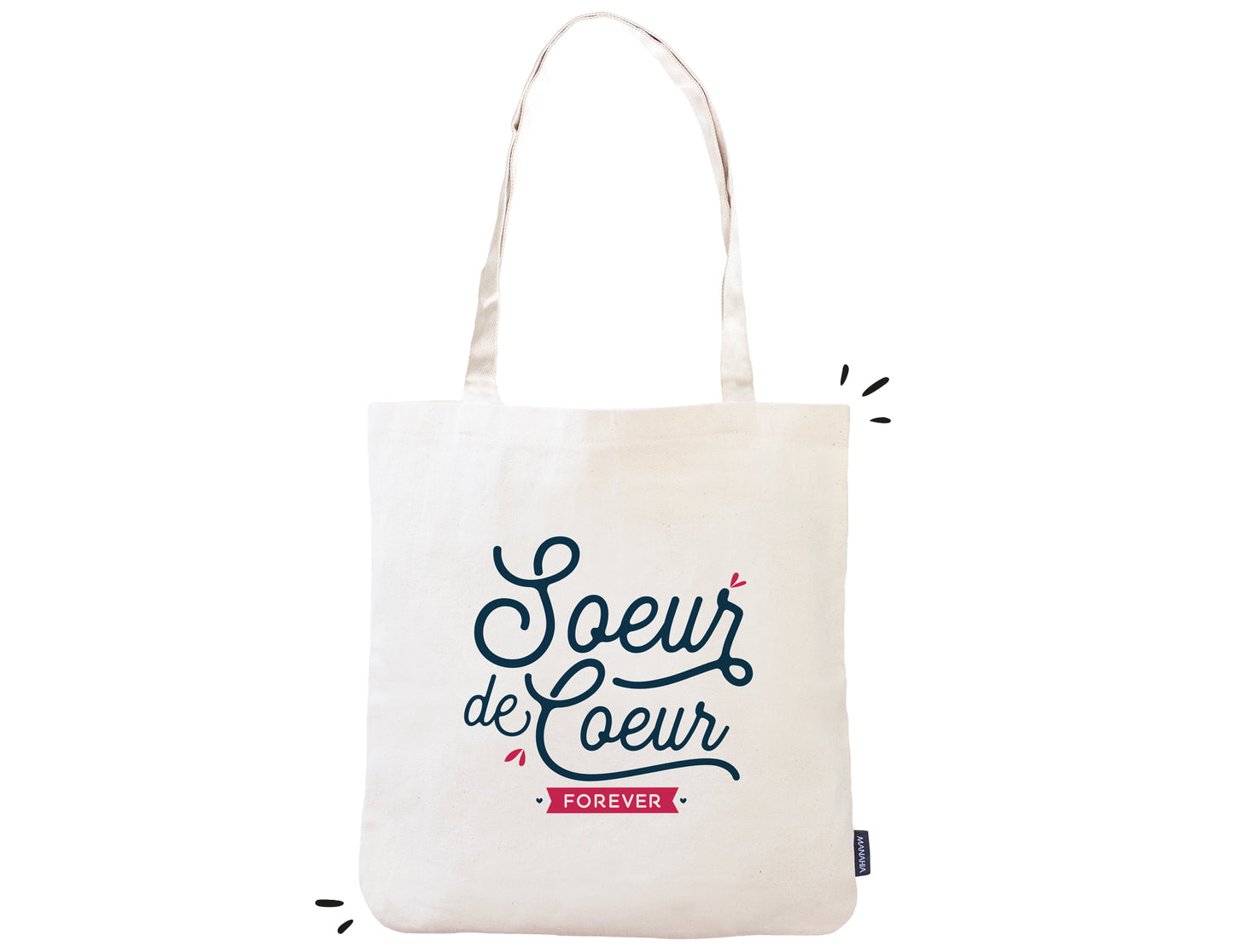 Totebag - Soeur de coeur forever - Manahia