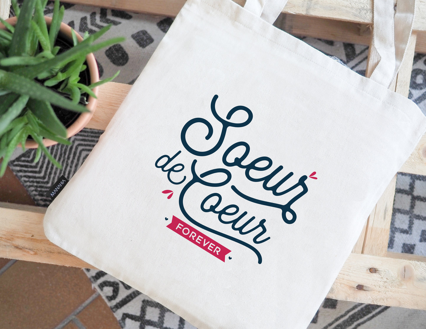 Totebag - Soeur de coeur forever