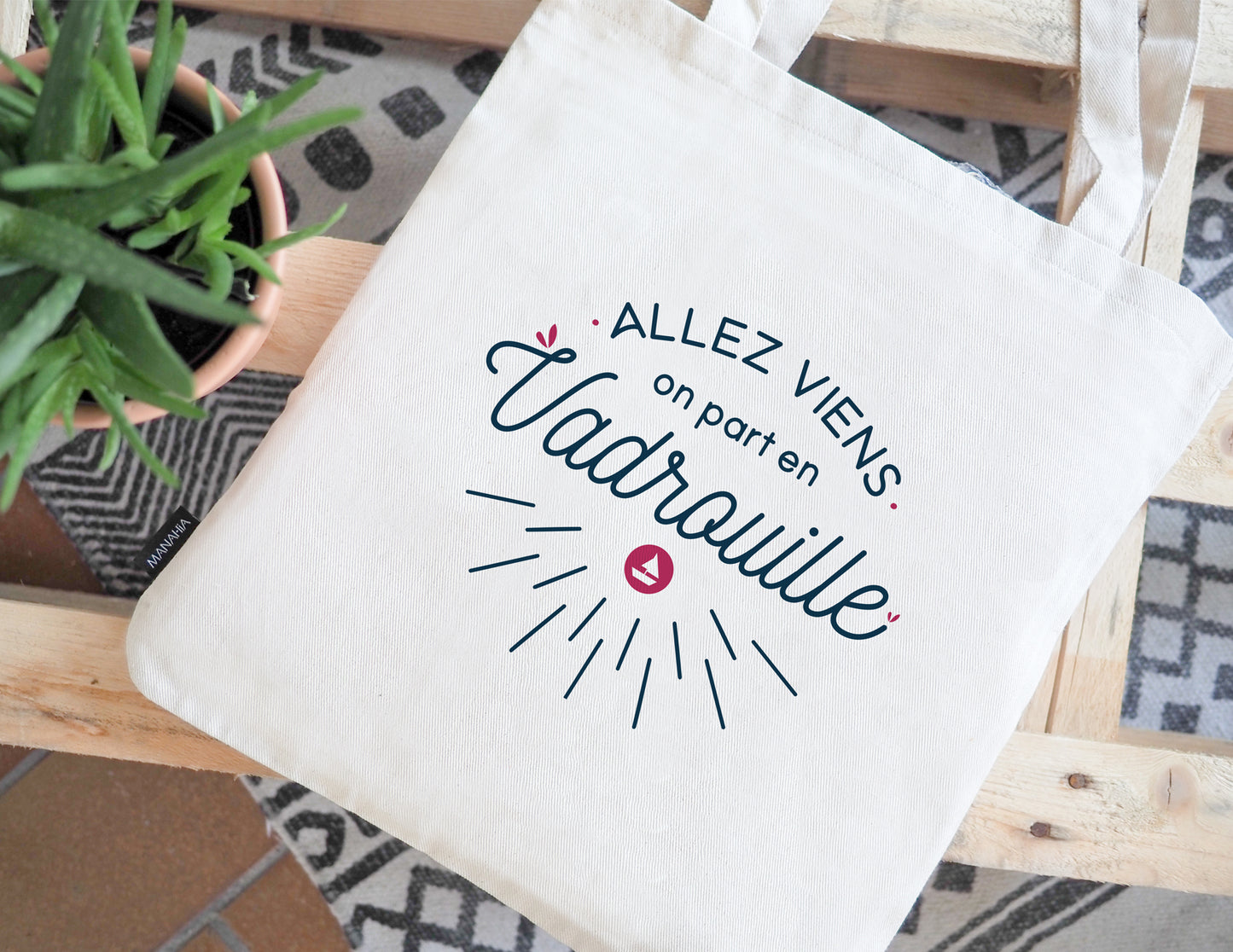 Totebag - Allez viens on part en vadrouille