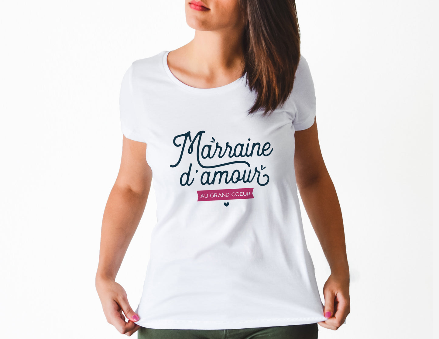Tshirt femme - Marraine d'amour au grand coeur