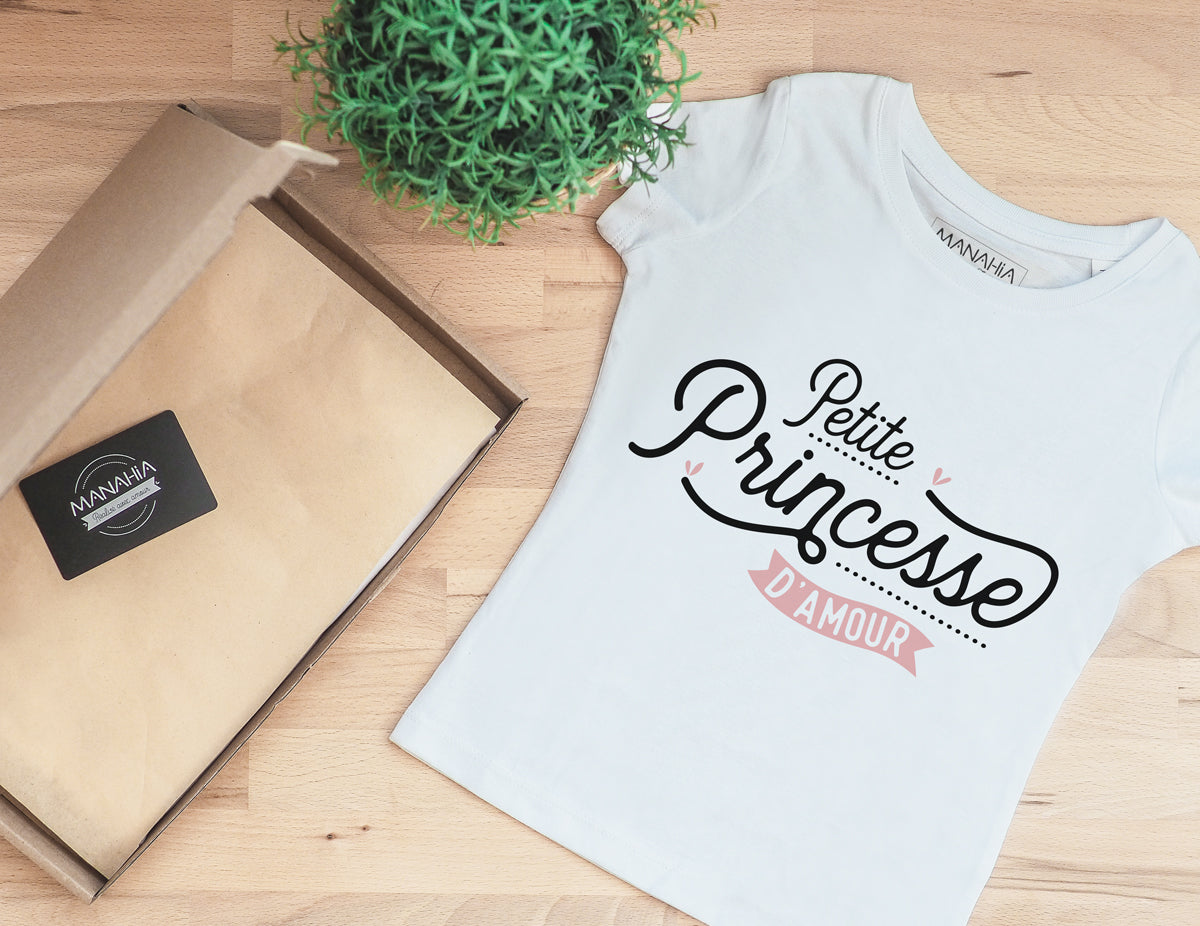 Tshirt fille - Petite princesse d'amour