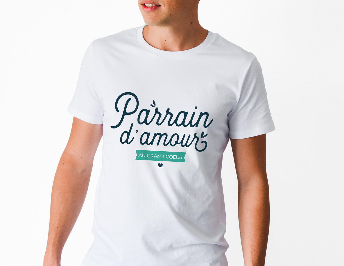 Tshirt homme - Parrain d'amour au grand coeur