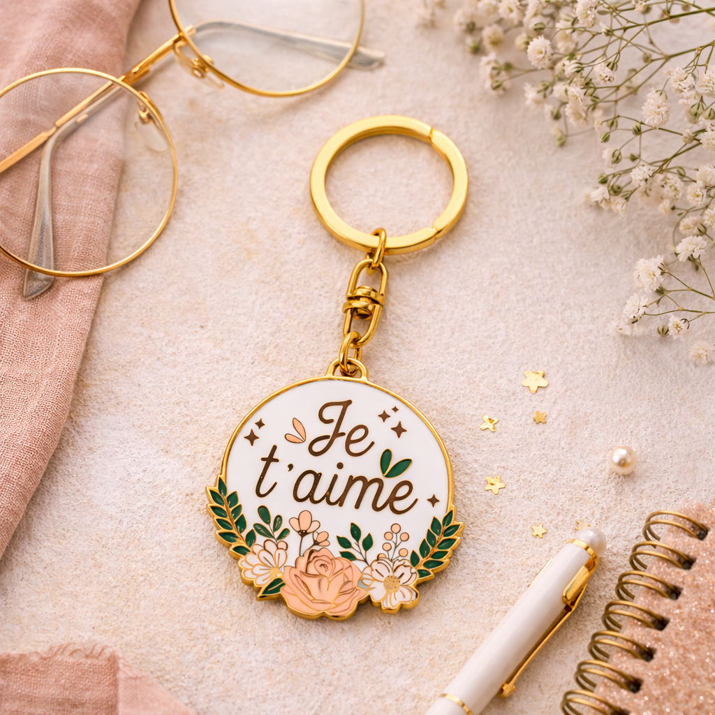 Porte-clés Je t’aime – cadeau Saint-Valentin – cadeau amour